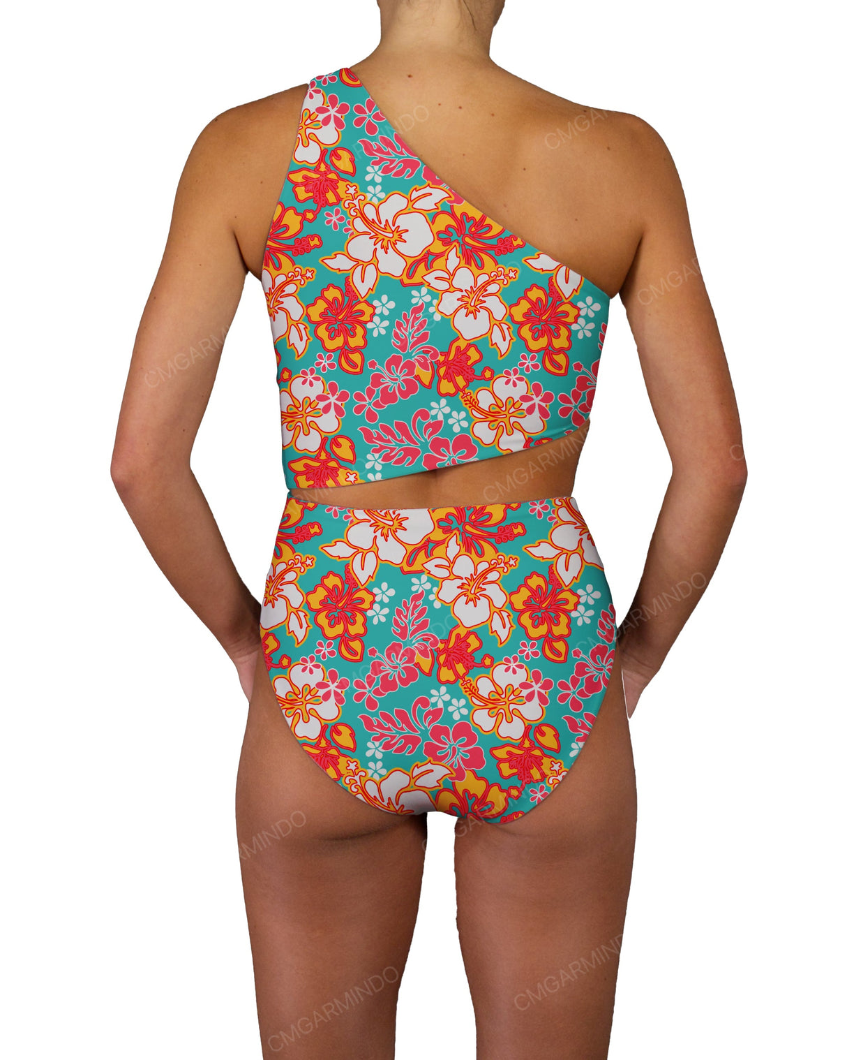 One Shoulder Twist One Piece