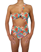 One Shoulder Twist One Piece