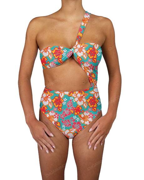 One Shoulder Twist One Piece