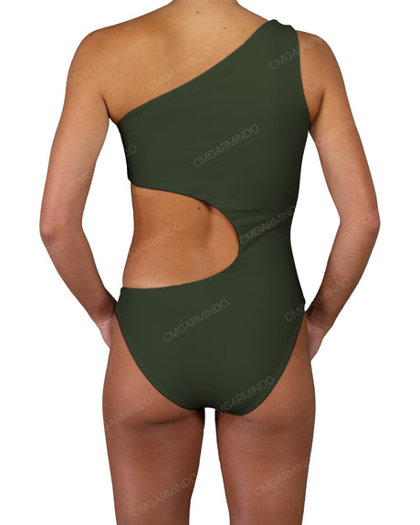One Shoulder Bandeau One Piece