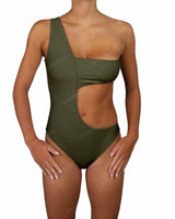 One Shoulder Bandeau One Piece