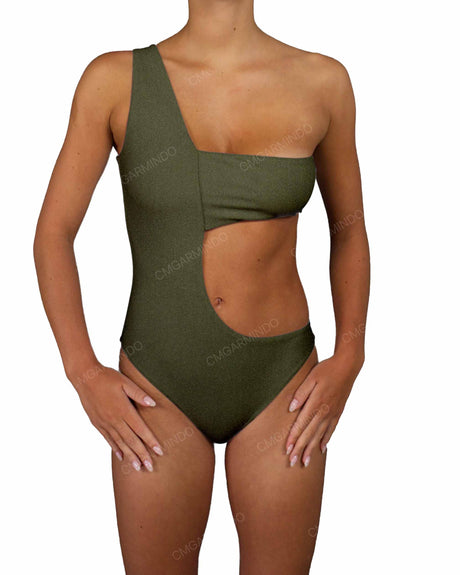 One Shoulder Bandeau One Piece