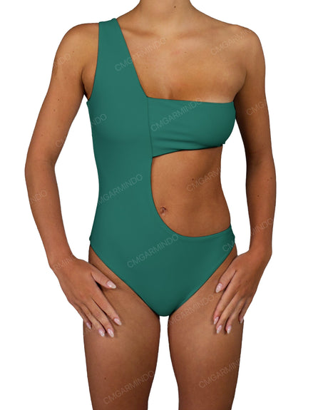 One Shoulder Bandeau One Piece