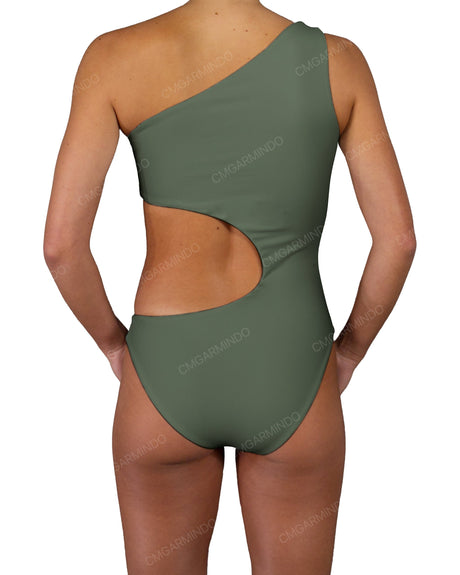 One Shoulder Bandeau One Piece