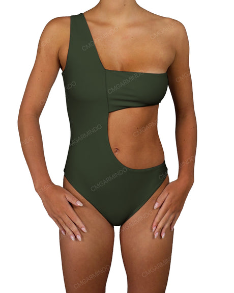 One Shoulder Bandeau One Piece