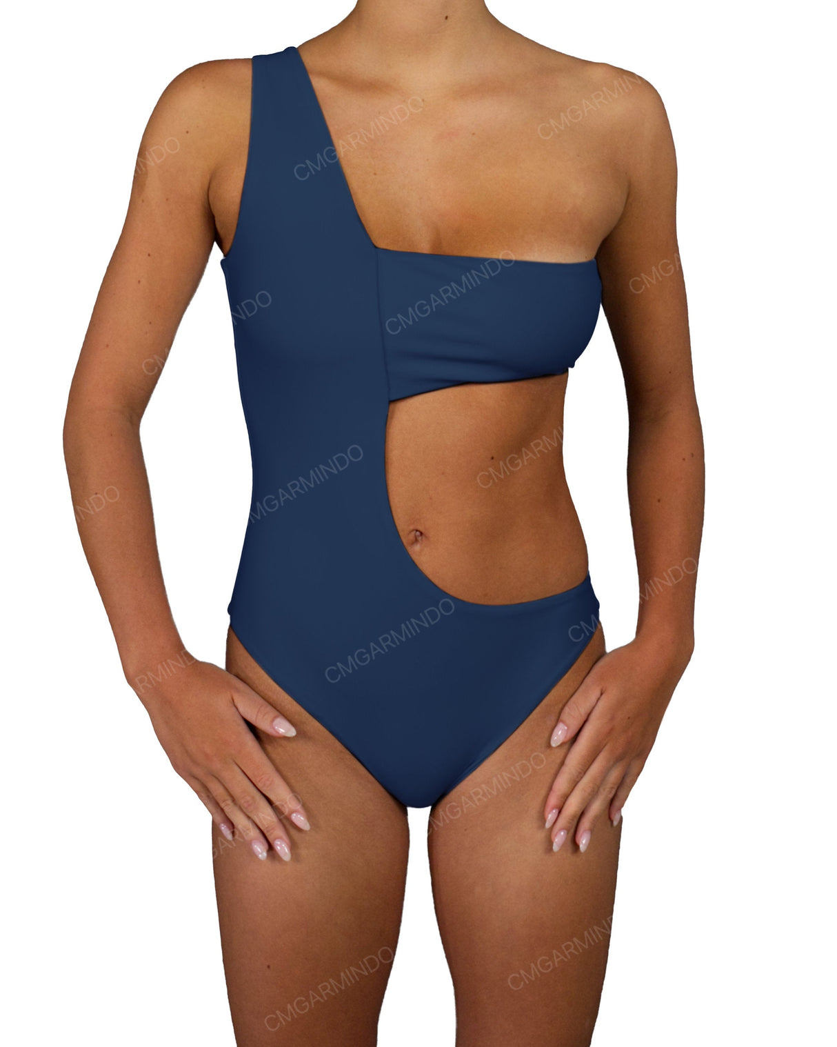 One Shoulder Bandeau One Piece