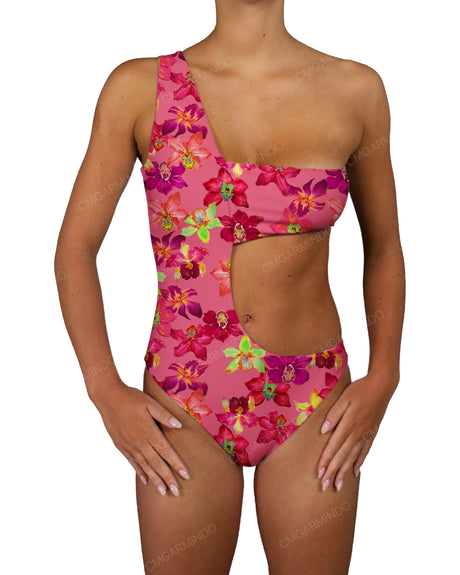 One Shoulder Bandeau One Piece