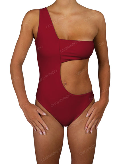 One Shoulder Bandeau One Piece
