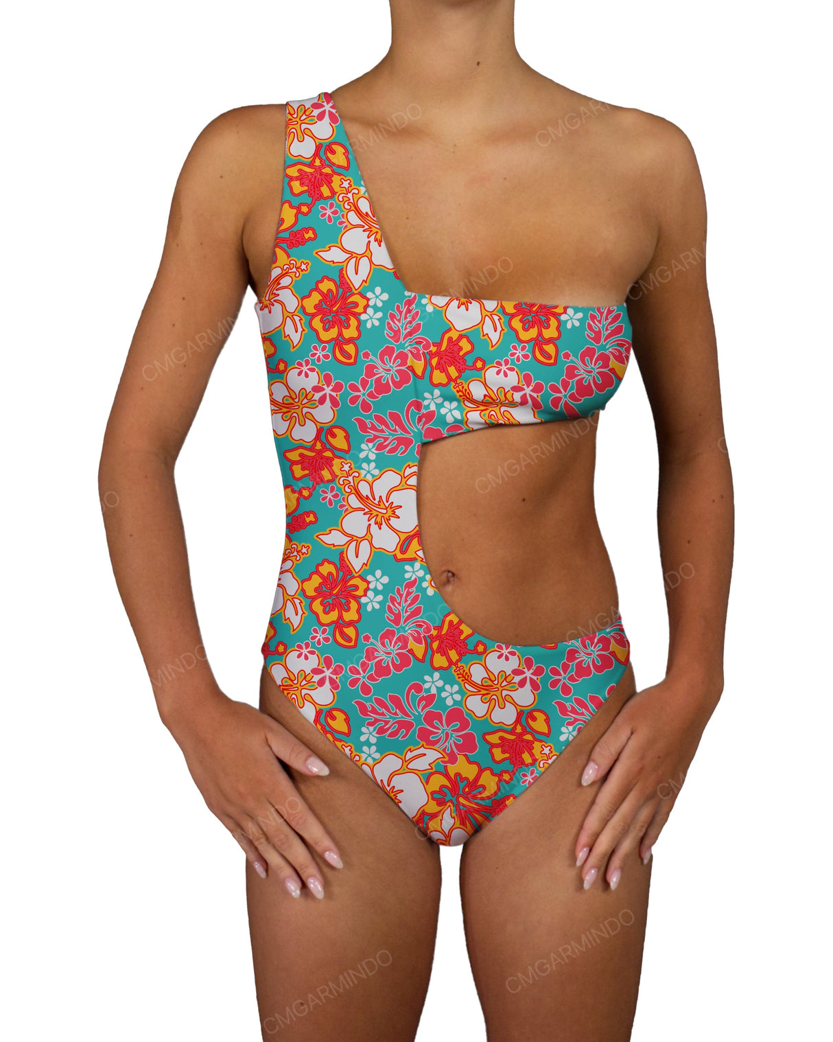 One Shoulder Bandeau One Piece