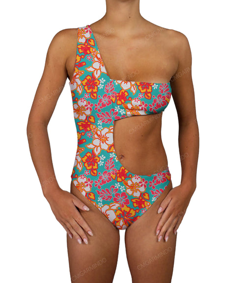 One Shoulder Bandeau One Piece