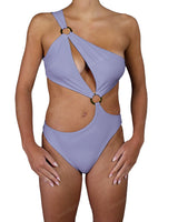 Asymmetrical Cut Out One Shoulder One Piece