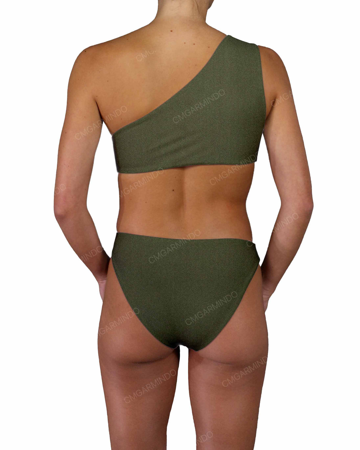 Asymmetrical Cut Out One Shoulder One Piece