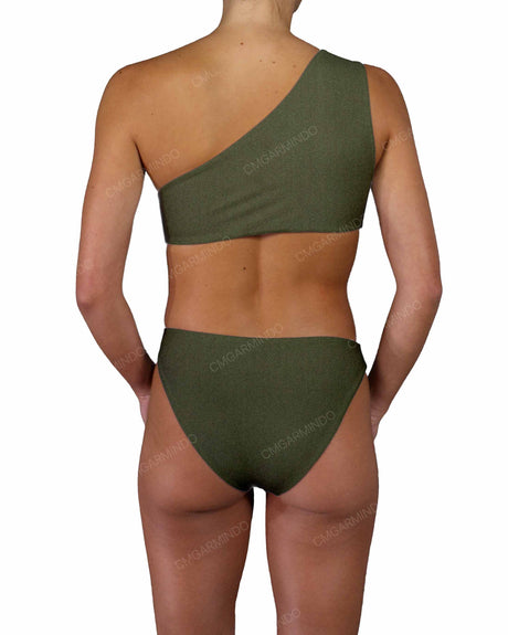 Asymmetrical Cut Out One Shoulder One Piece