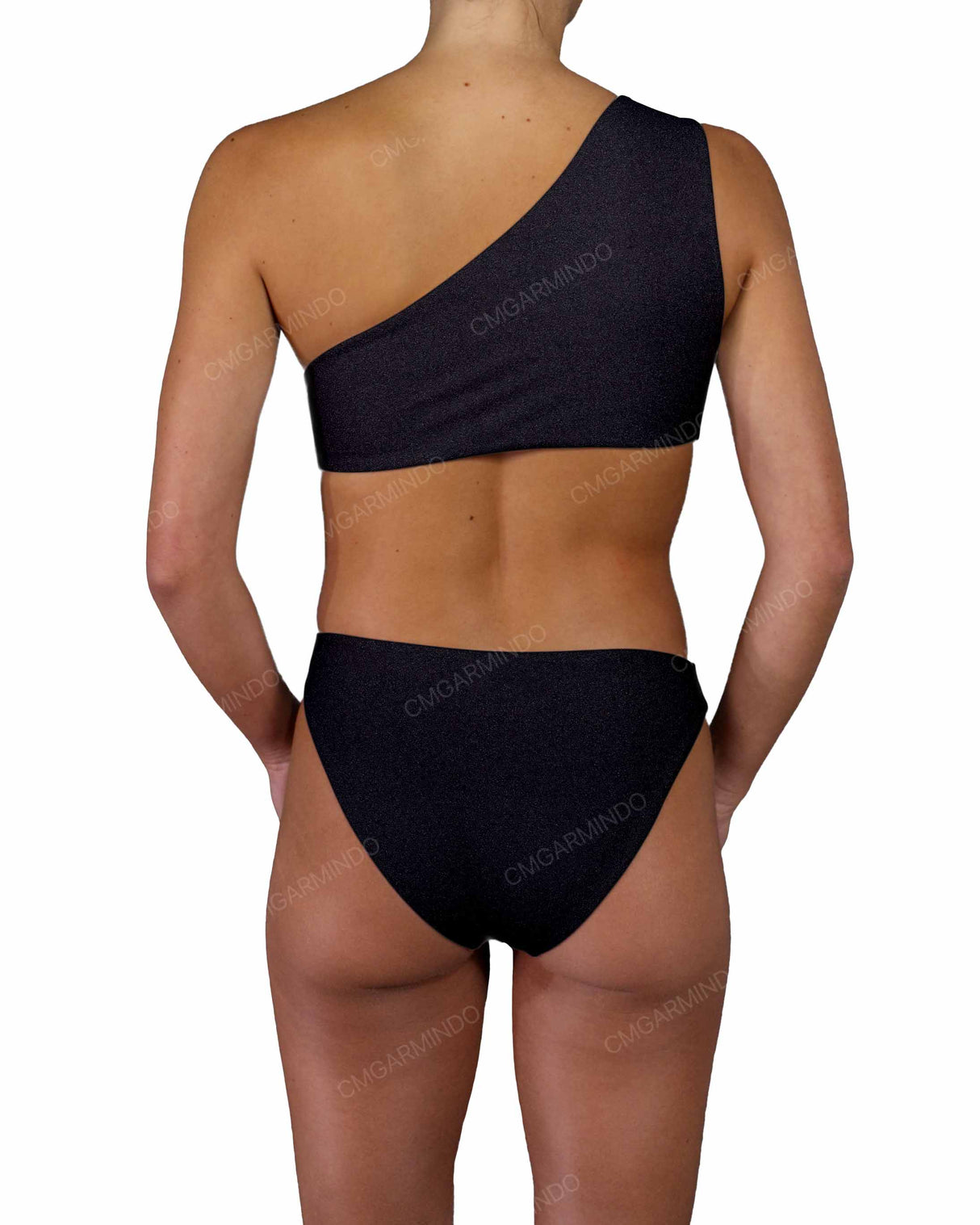 Asymmetrical Cut Out One Shoulder One Piece
