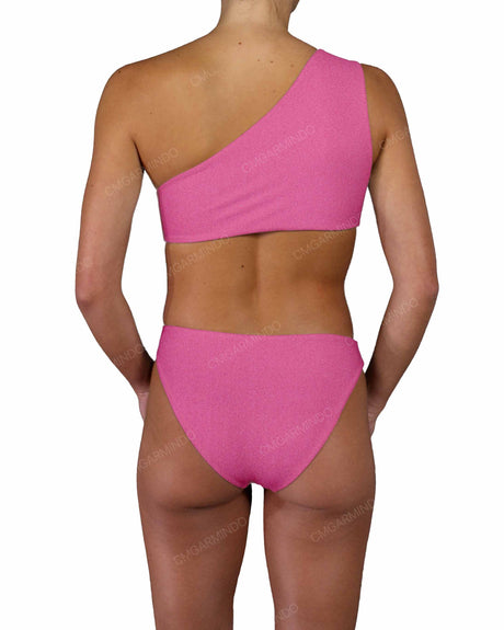 Asymmetrical Cut Out One Shoulder One Piece