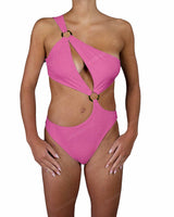 Asymmetrical Cut Out One Shoulder One Piece