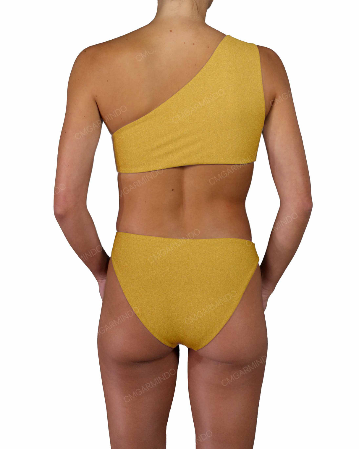 Asymmetrical Cut Out One Shoulder One Piece