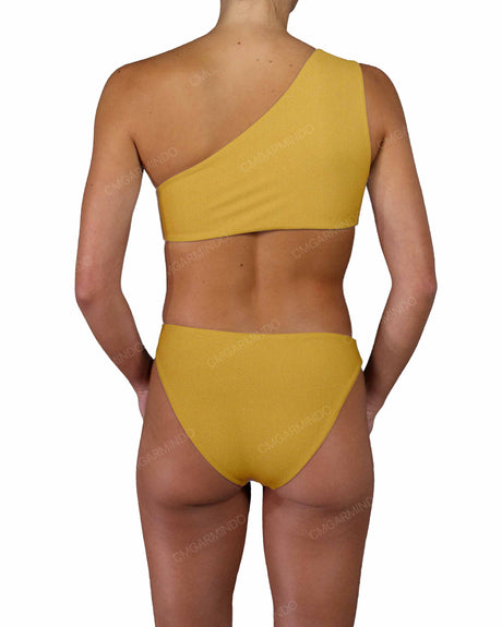 Asymmetrical Cut Out One Shoulder One Piece