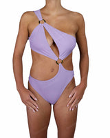 Asymmetrical Cut Out One Shoulder One Piece