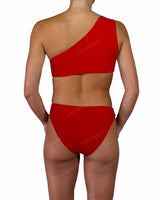 Asymmetrical Cut Out One Shoulder One Piece