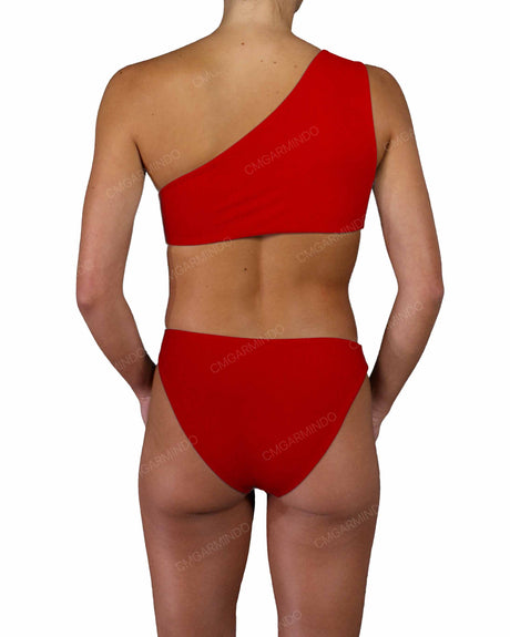 Asymmetrical Cut Out One Shoulder One Piece