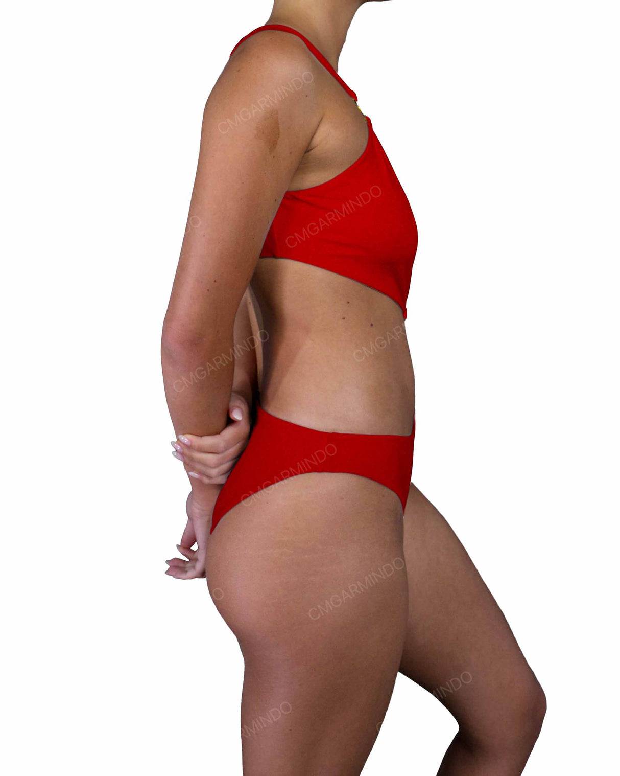 Asymmetrical Cut Out One Shoulder One Piece
