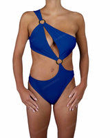 Asymmetrical Cut Out One Shoulder One Piece