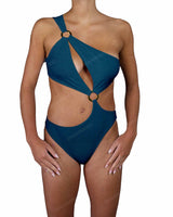 Asymmetrical Cut Out One Shoulder One Piece