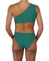 Asymmetrical Cut Out One Shoulder One Piece