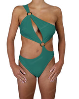 Asymmetrical Cut Out One Shoulder One Piece