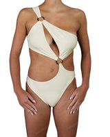 Asymmetrical Cut Out One Shoulder One Piece