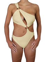 Asymmetrical Cut Out One Shoulder One Piece