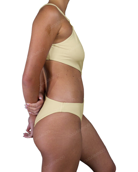 Asymmetrical Cut Out One Shoulder One Piece