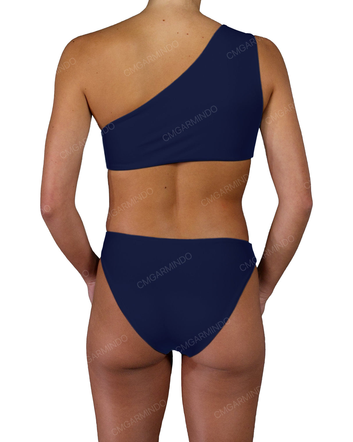 Asymmetrical Cut Out One Shoulder One Piece