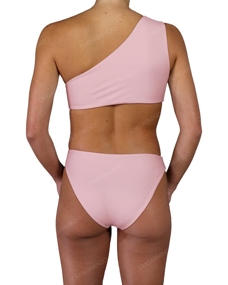Asymmetrical Cut Out One Shoulder One Piece