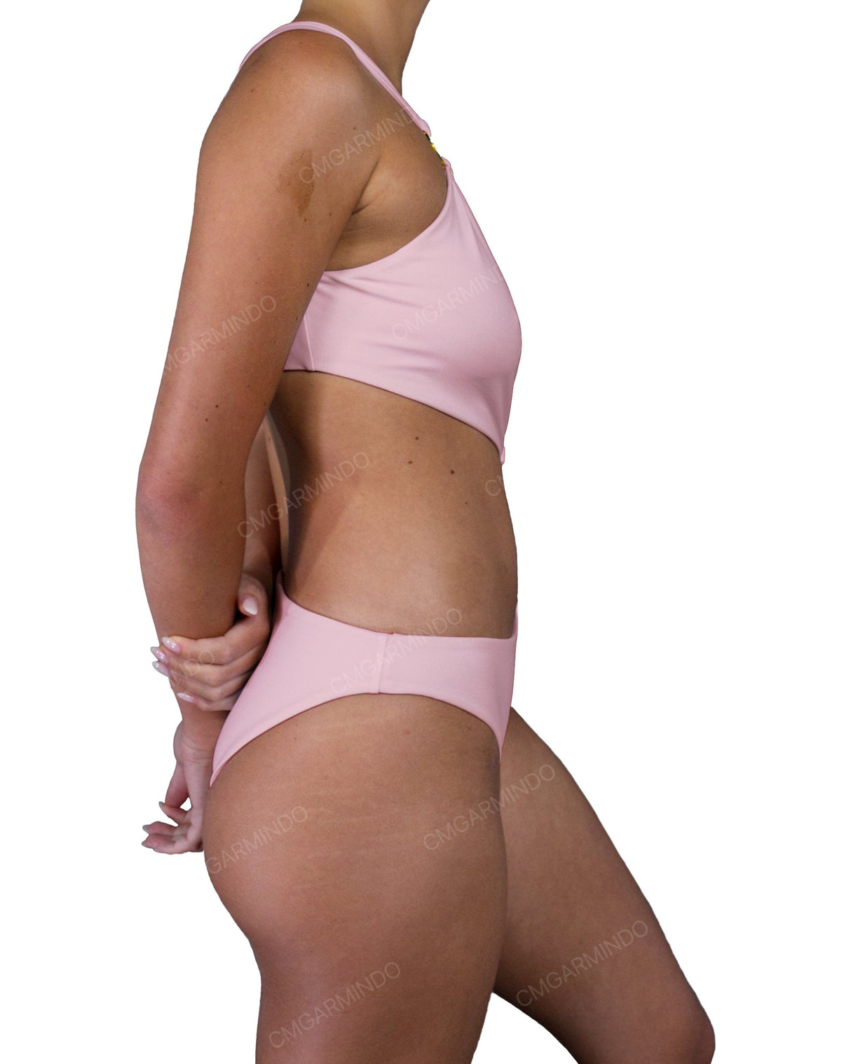 Asymmetrical Cut Out One Shoulder One Piece