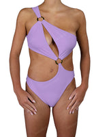 Asymmetrical Cut Out One Shoulder One Piece