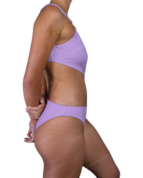 Asymmetrical Cut Out One Shoulder One Piece