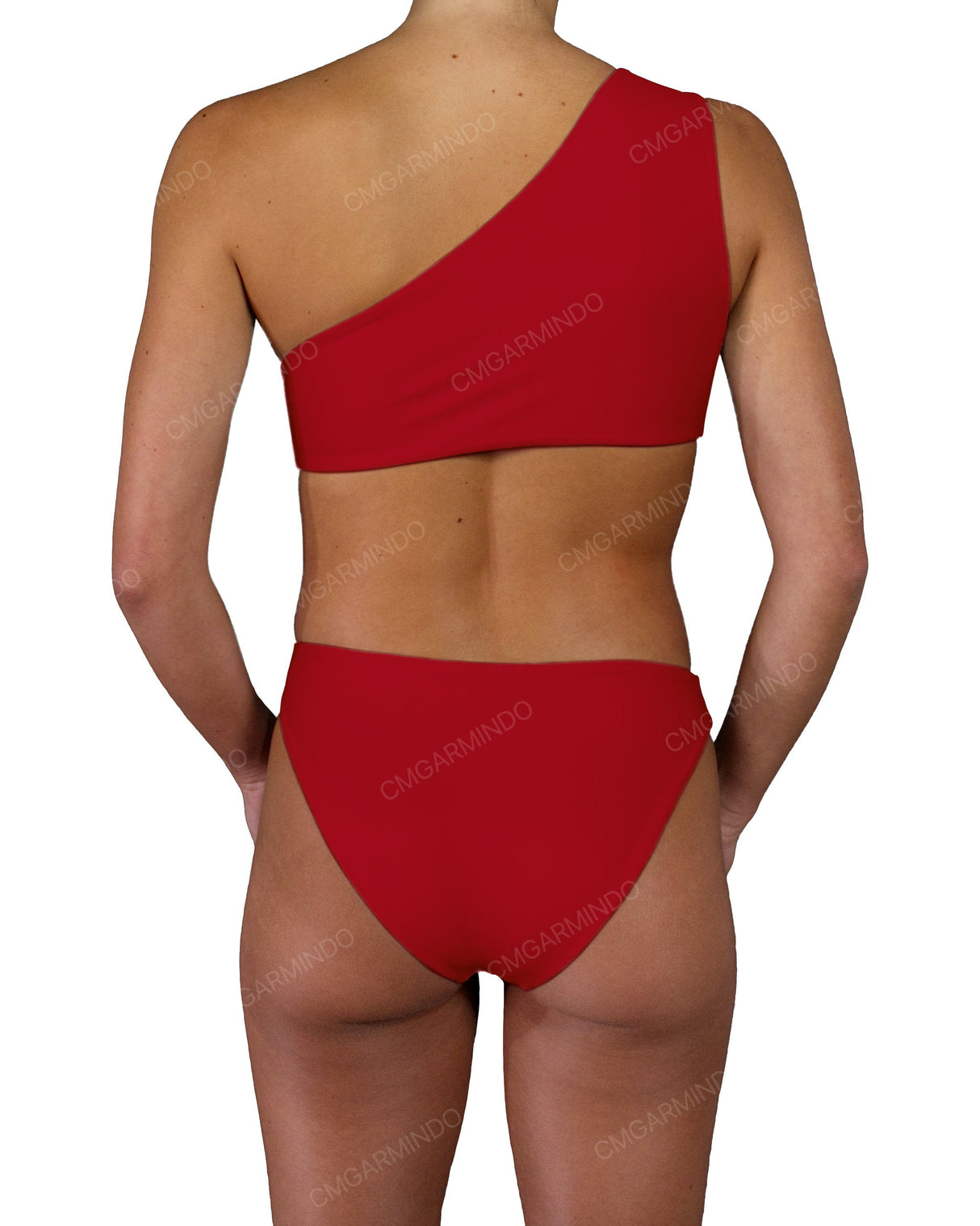 Asymmetrical Cut Out One Shoulder One Piece