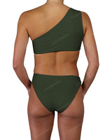 Asymmetrical Cut Out One Shoulder One Piece