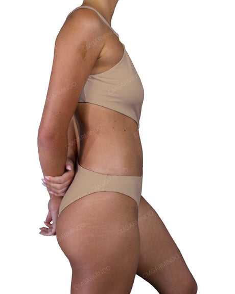 Asymmetrical Cut Out One Shoulder One Piece