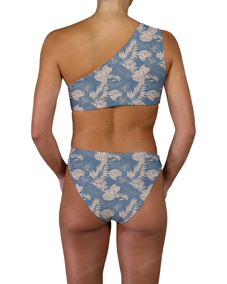 Asymmetrical Cut Out One Shoulder One Piece