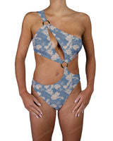 Asymmetrical Cut Out One Shoulder One Piece