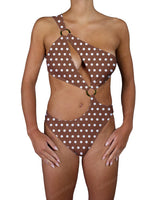 Asymmetrical Cut Out One Shoulder One Piece