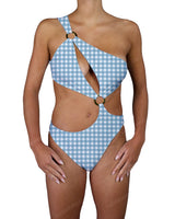 Asymmetrical Cut Out One Shoulder One Piece
