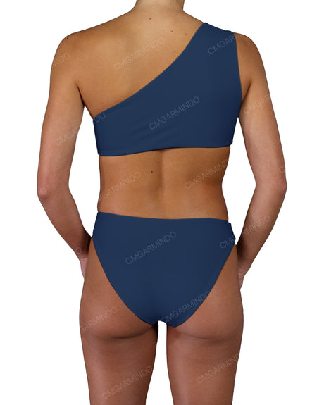 Asymmetrical Cut Out One Shoulder One Piece