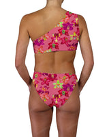 Asymmetrical Cut Out One Shoulder One Piece