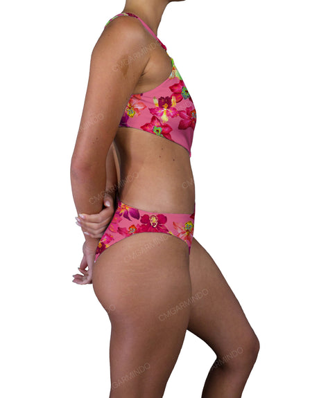 Asymmetrical Cut Out One Shoulder One Piece