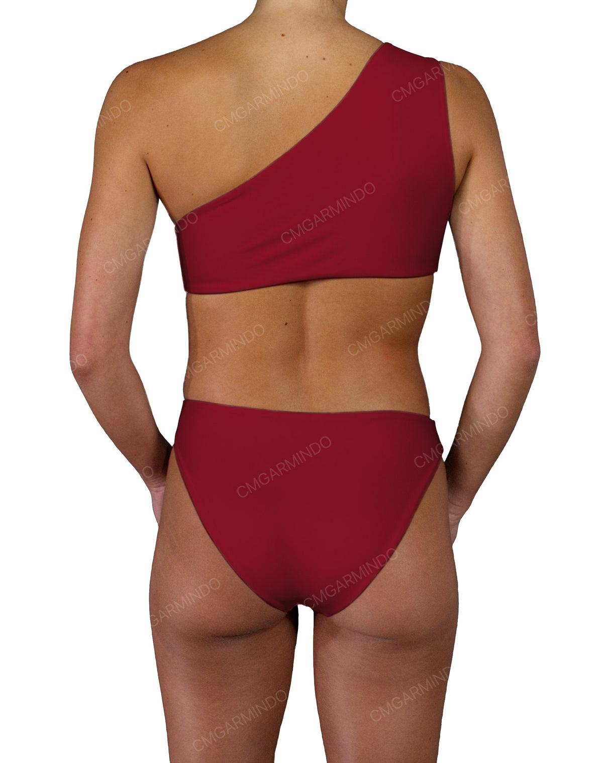 Asymmetrical Cut Out One Shoulder One Piece