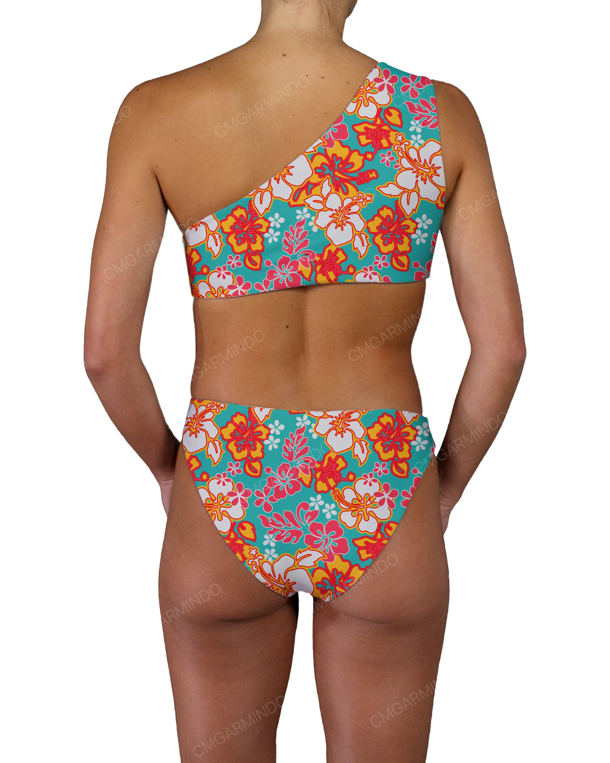 Asymmetrical Cut Out One Shoulder One Piece